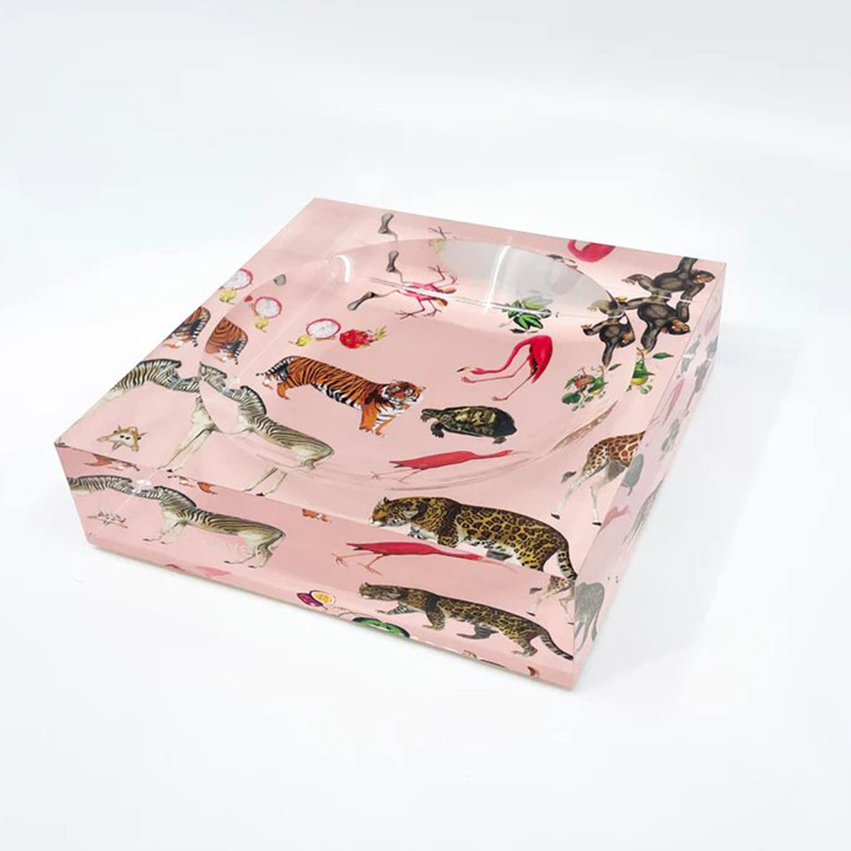 Nicolette Mayer Exotix Flamingo Acrylic Candy Tray 6x6