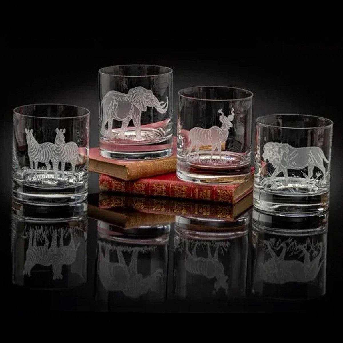 Julie Wear Designs Safari Safari II Old-Fashioned Assorted Glass - Set of 4