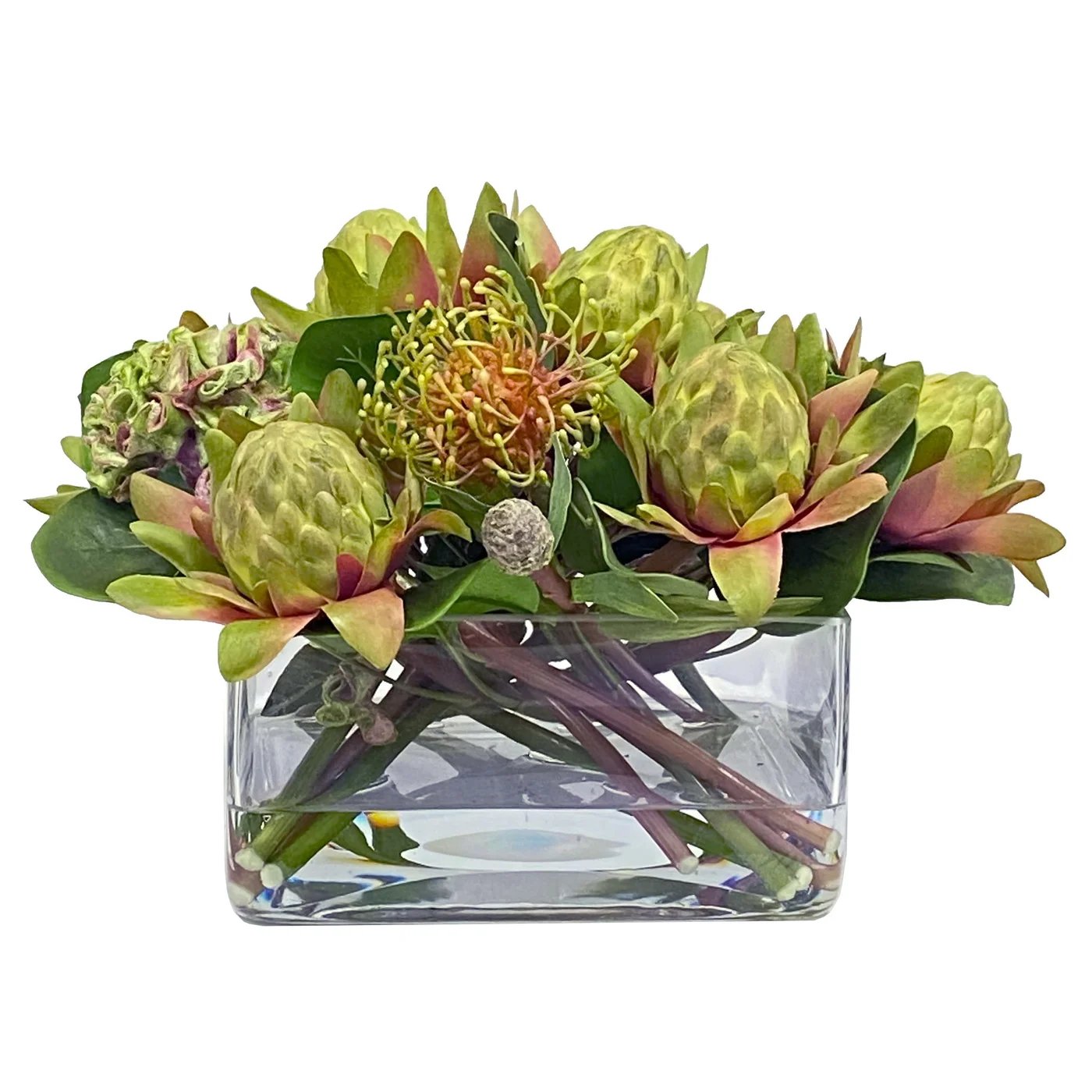 Winward 13" Waratah Ball Celosia in Glass