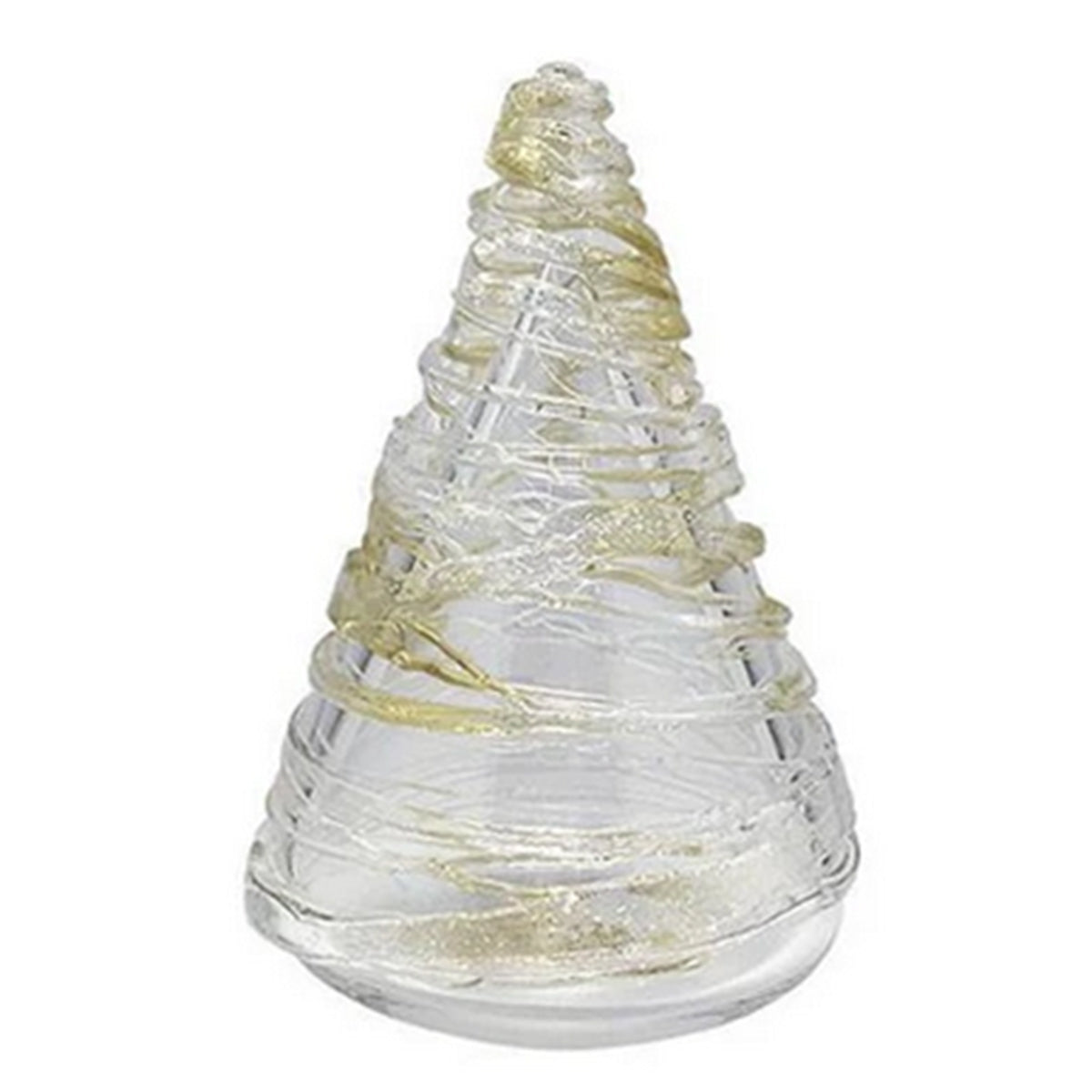 An image of Mariposa Gold Swirl Small Glass Tree