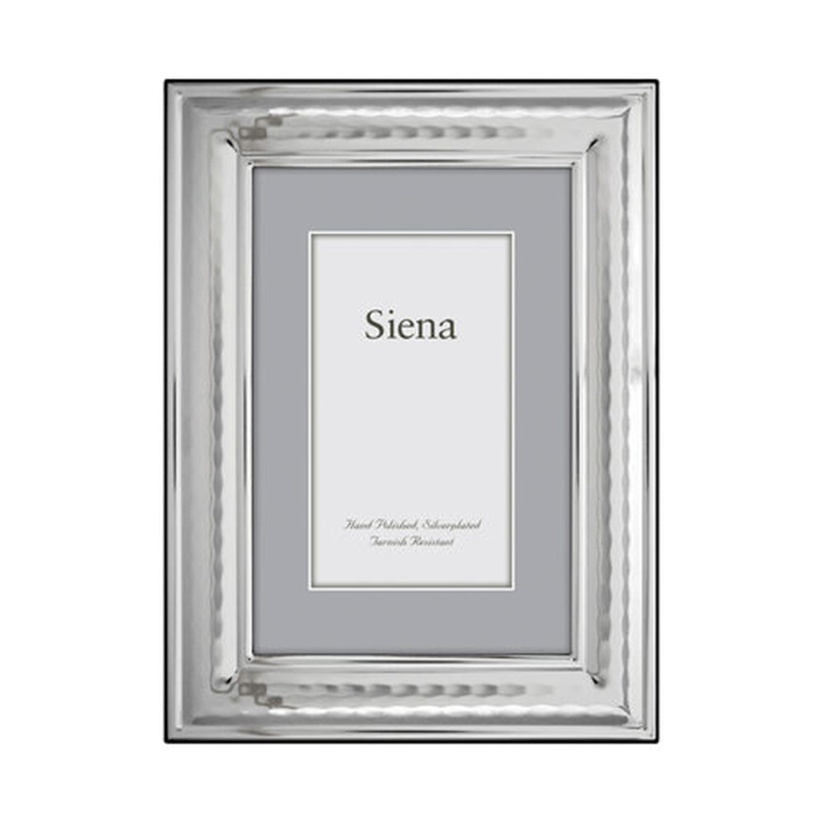 Siena Hammered Dimensional Silverplate Frame