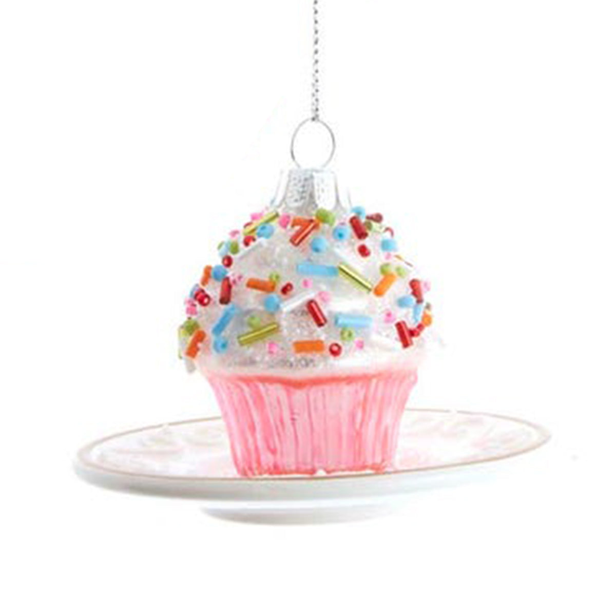 Kurt Adler 3.25" Miniature Glass Cupcake