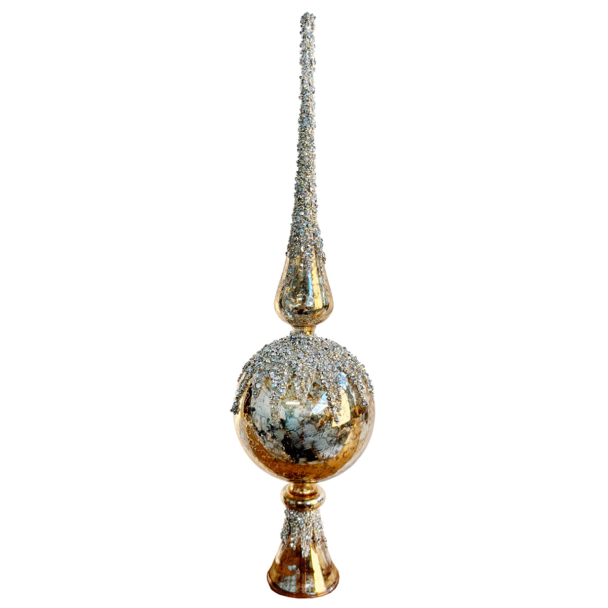 ShiShi Glass Tree Top Antique Champagne Silver Bead 39Cm