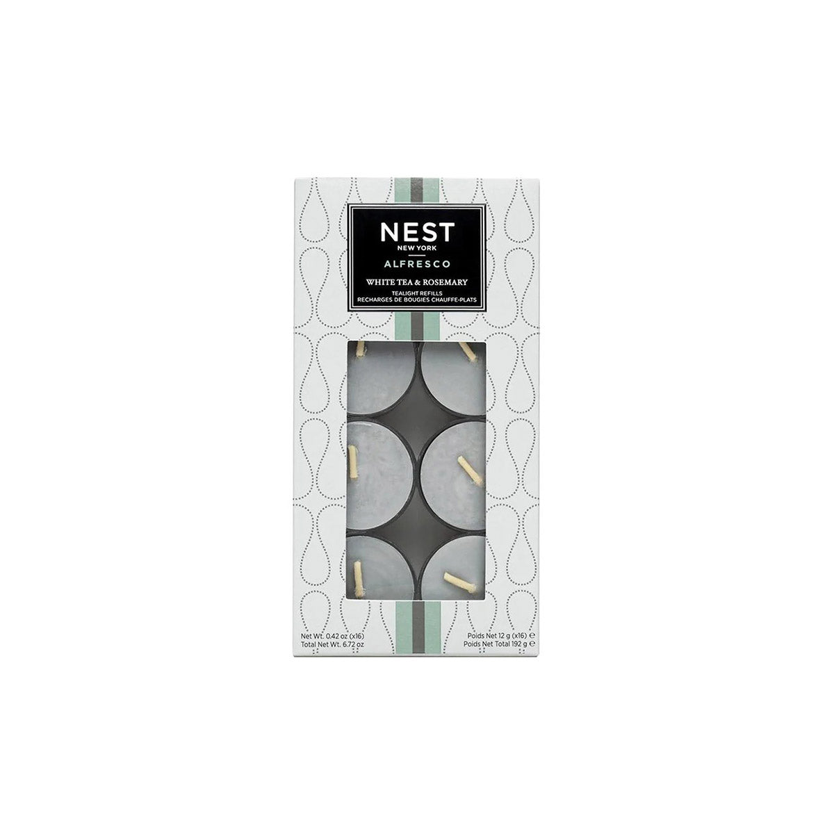 Nest Fragrances White Tea & Rosemary Tealight Refills (Set of 16)