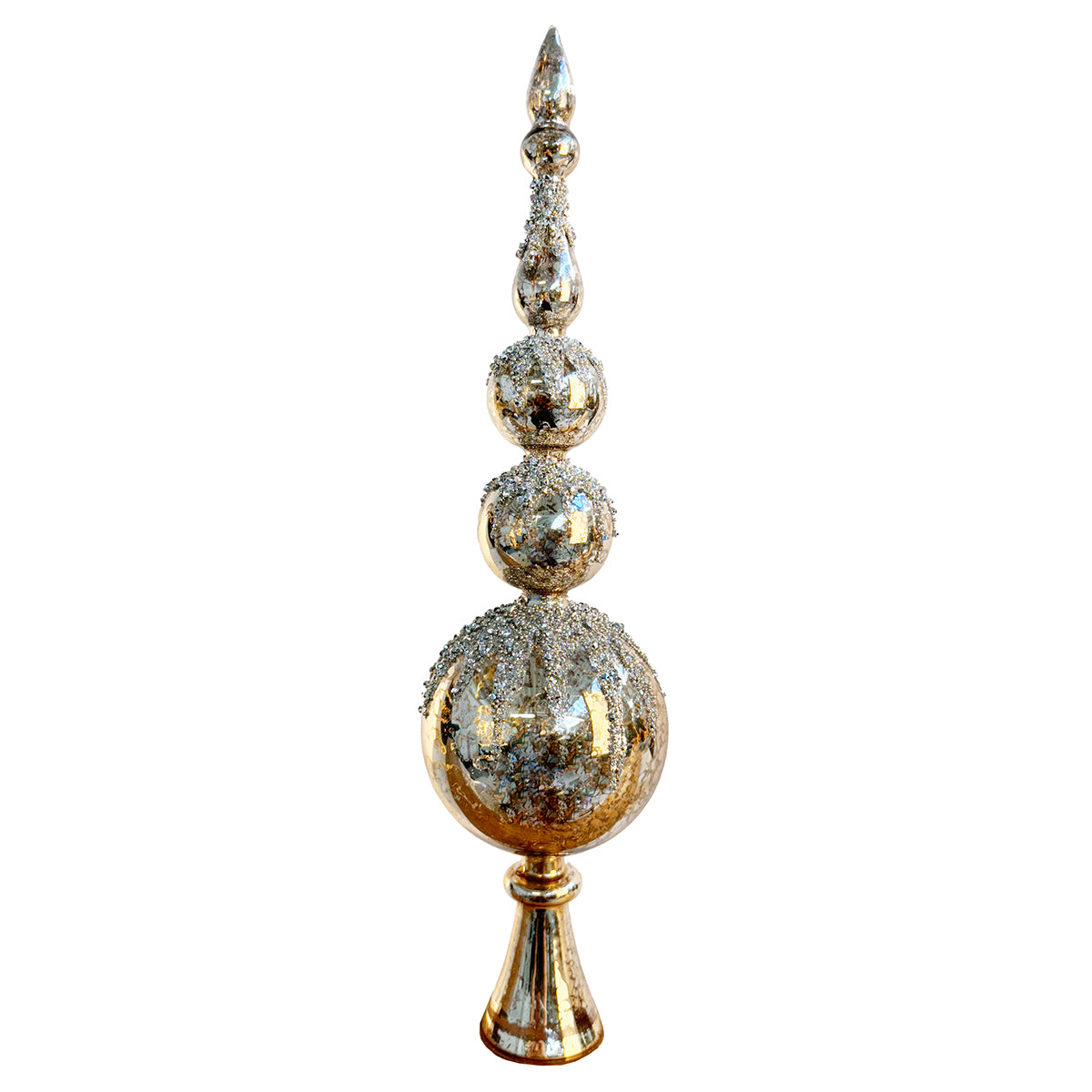 ShiShi Glass Tree Top Antique Champagne Silver Bead 39,5Cm