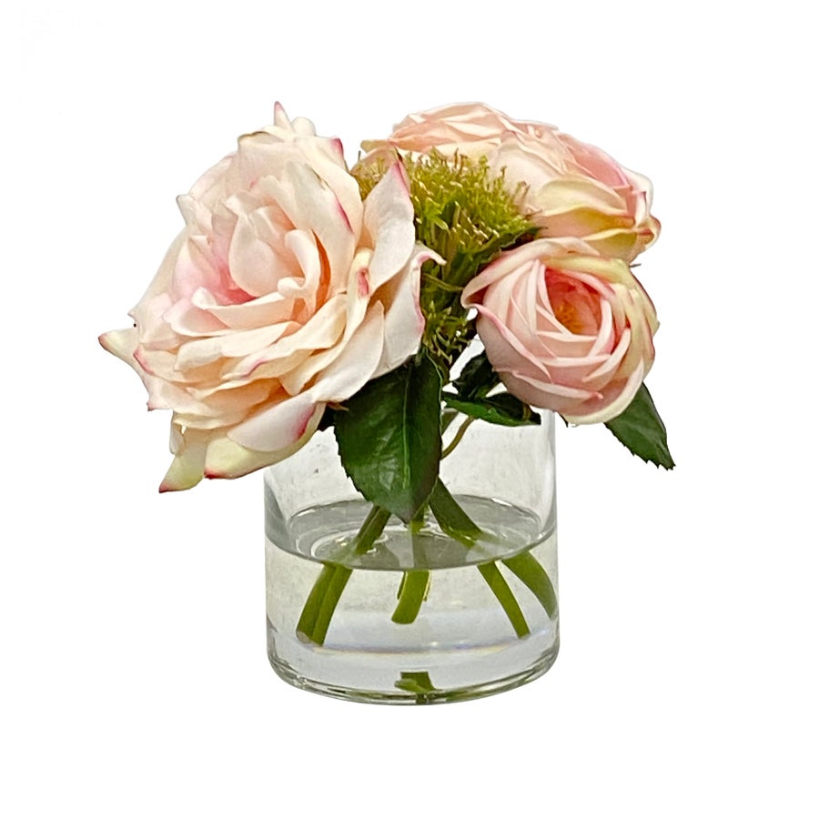 Winward English Rose in Glass