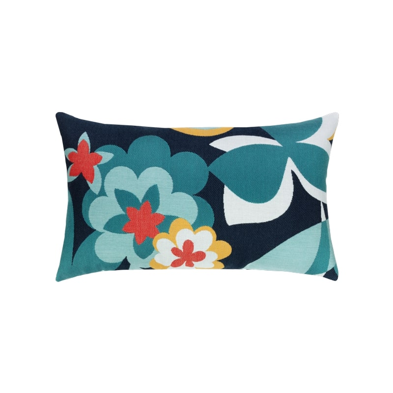 An image of Elaine Smith Floral Impact  Lumbar Pillow- 12x20"