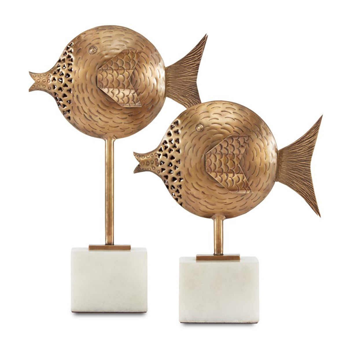 Currey & Company Cici Brass Fish - Set of 2