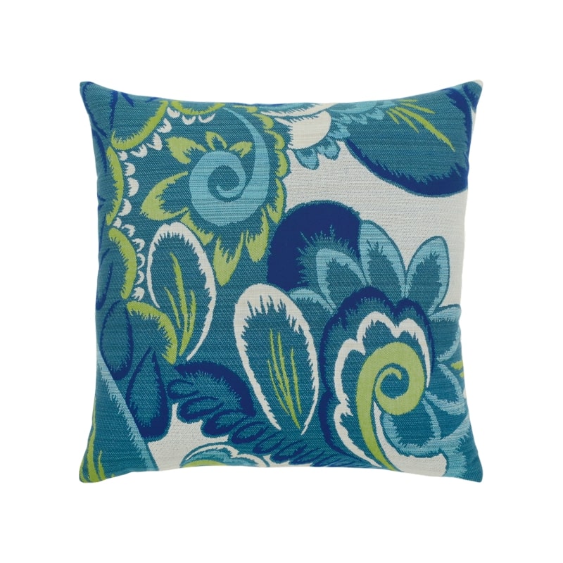 An image of Elaine Smith Floral Wave Square Pillow- 20x20"