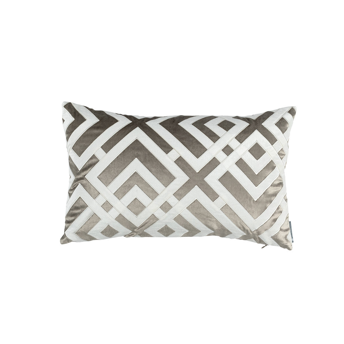 Lili Alessandra Karl Small Rectangle Pillow - Fawn/Ivory