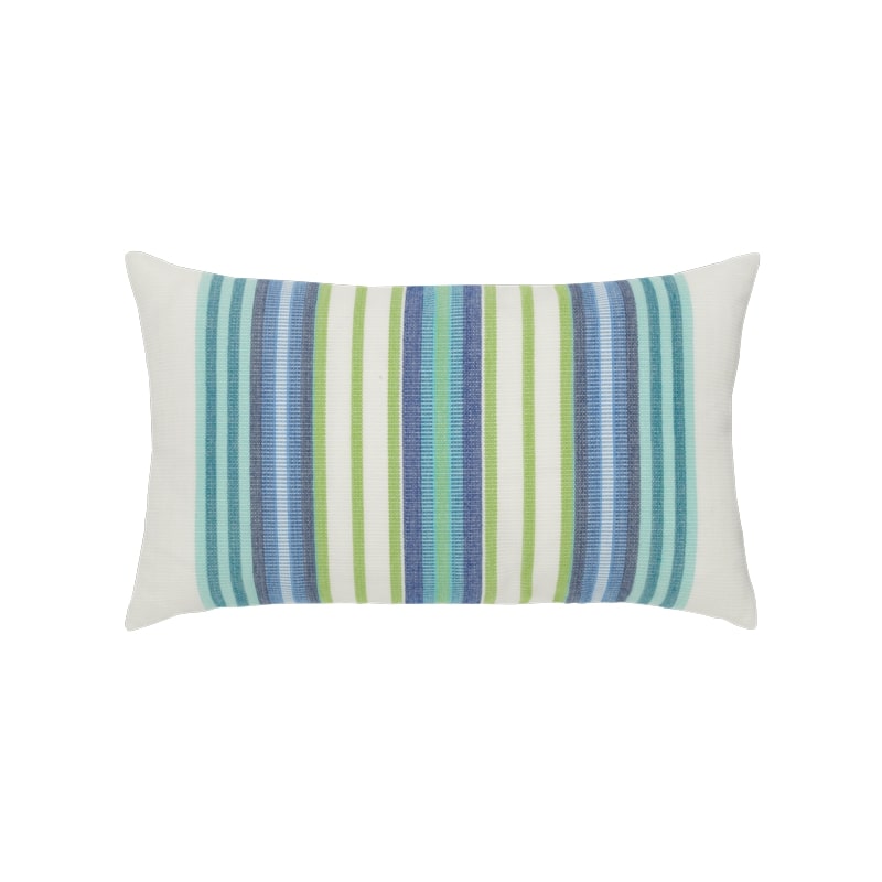 An image of Elaine Smith Summer Stripe Lumbar Pillow- 12x20"