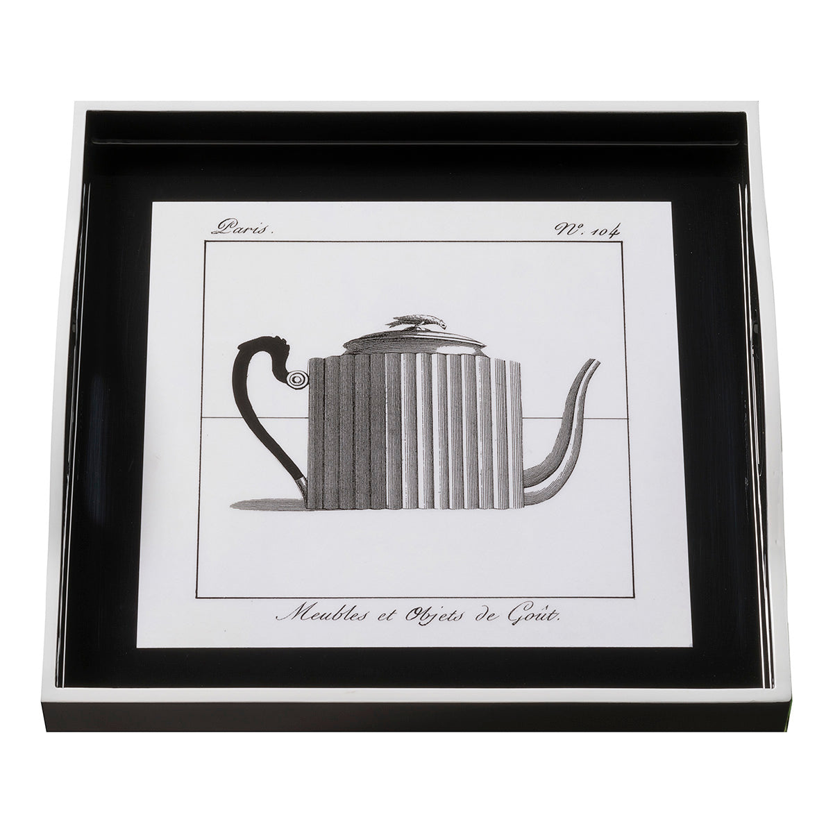 Whitelaw & Newton Teapot on Black Small Black Tray