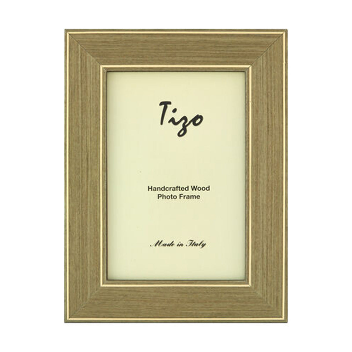 An image of Tizo Gold Stripe Border Italian Wood Frame