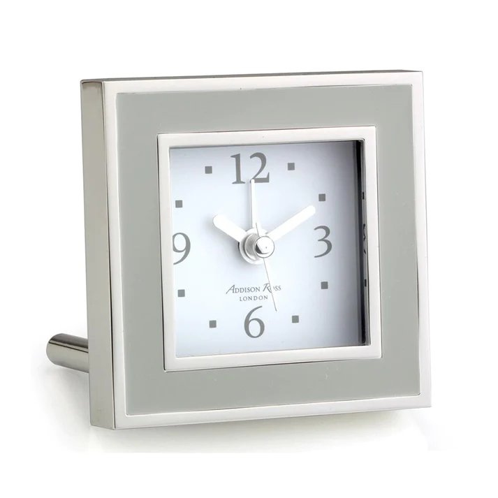 Addison Ross Enamel Chiffon Square Alarm Clock