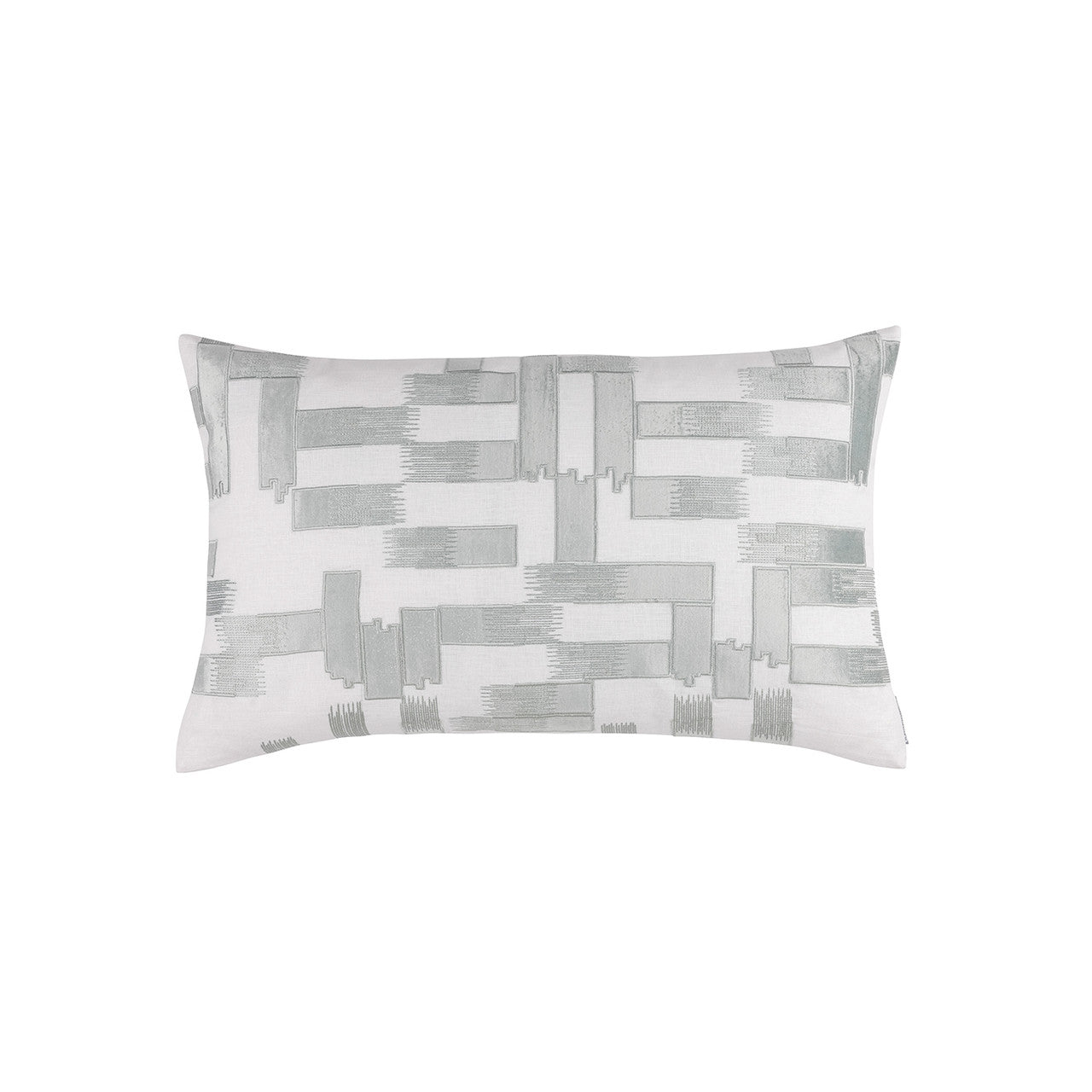 Lili Alessandra Capri Large Rectangle Pillow - White/Aquamarine