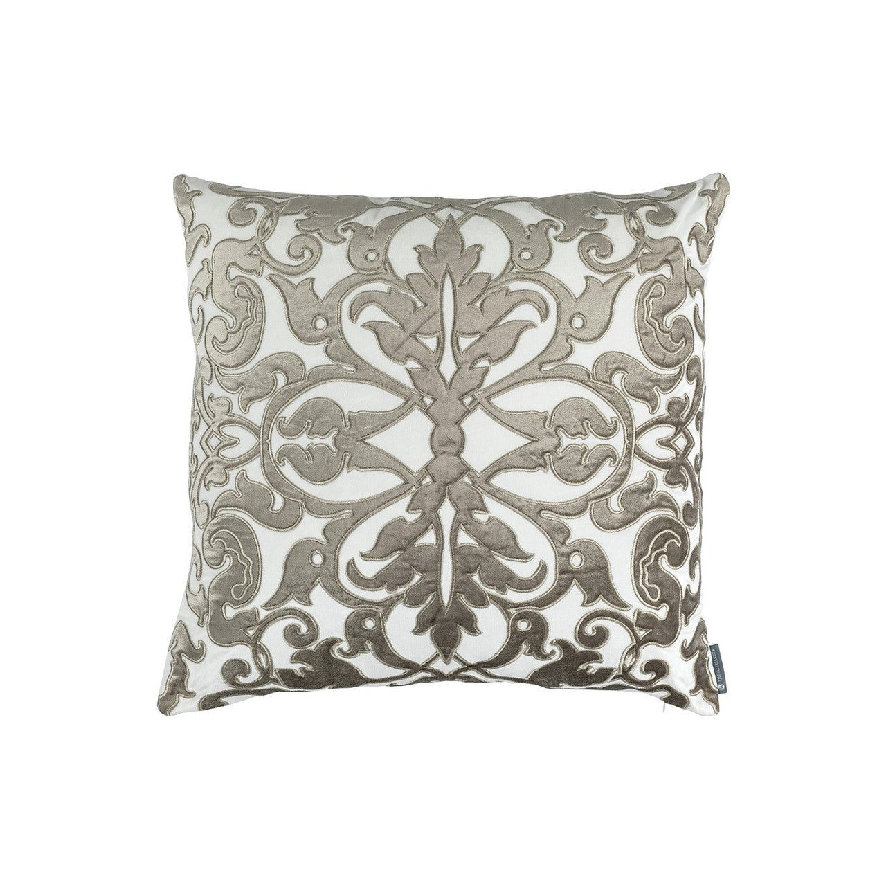 Lili Alessandra Jackie Square Pillow - Ivory/Fawn