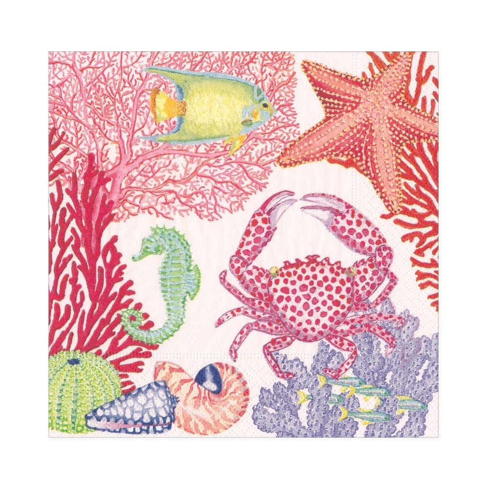 An image of Caspari Under the Sea Luncheon Napkin